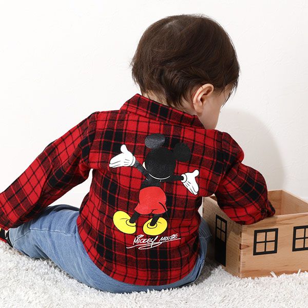 【ベビードール】ミッキー シャツドッキング ロンパース 9683B ベビー 新生児 キッズ 男の子 女の子