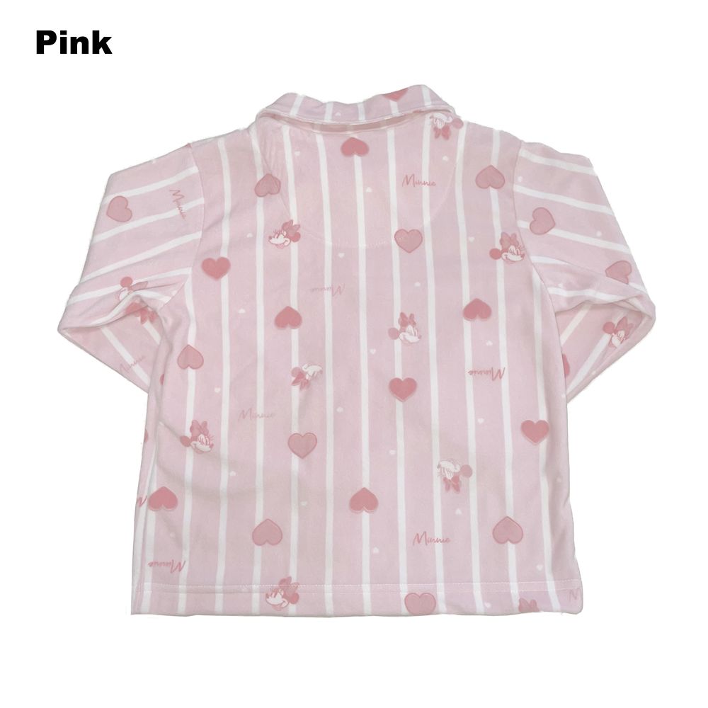ミニー キッズ用ベロアストライプシャツパジャマ