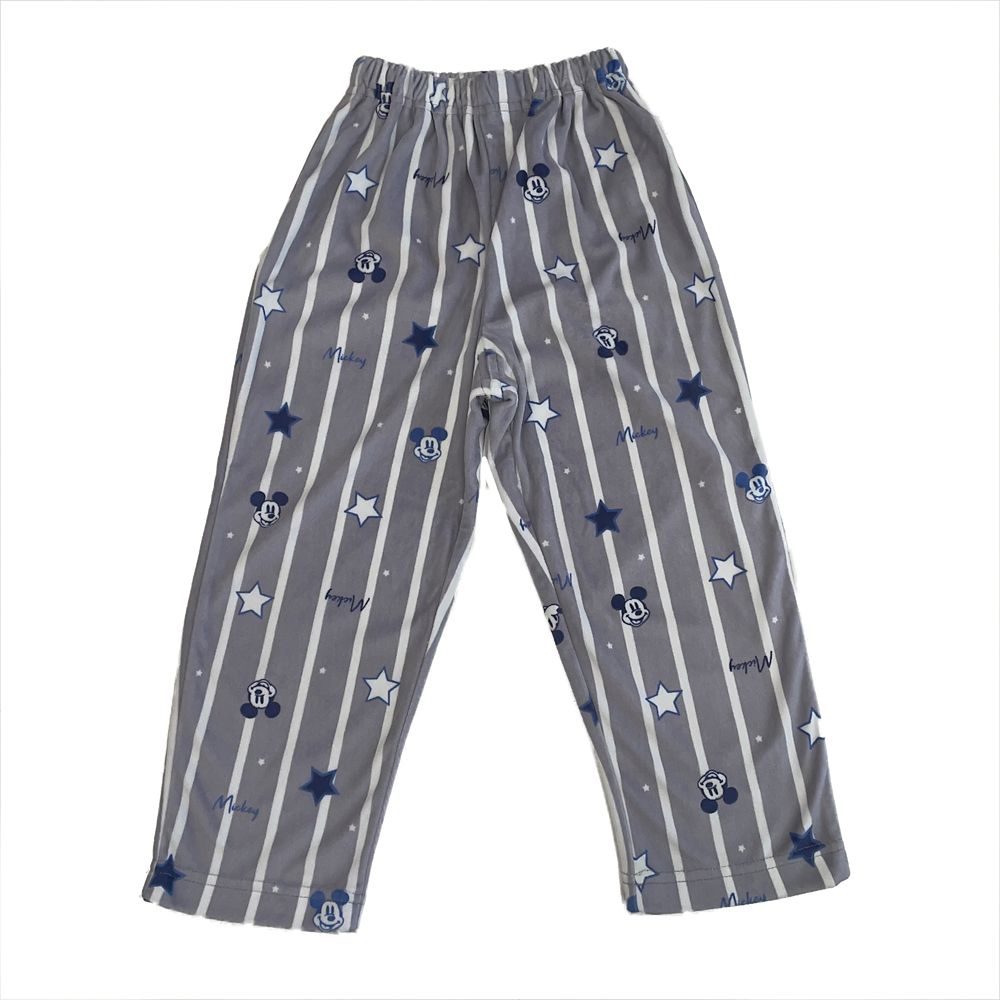 ミッキー キッズ用ベロアストライプシャツパジャマ