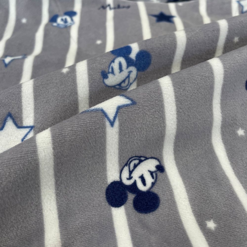 ミッキー キッズ用ベロアストライプシャツパジャマ