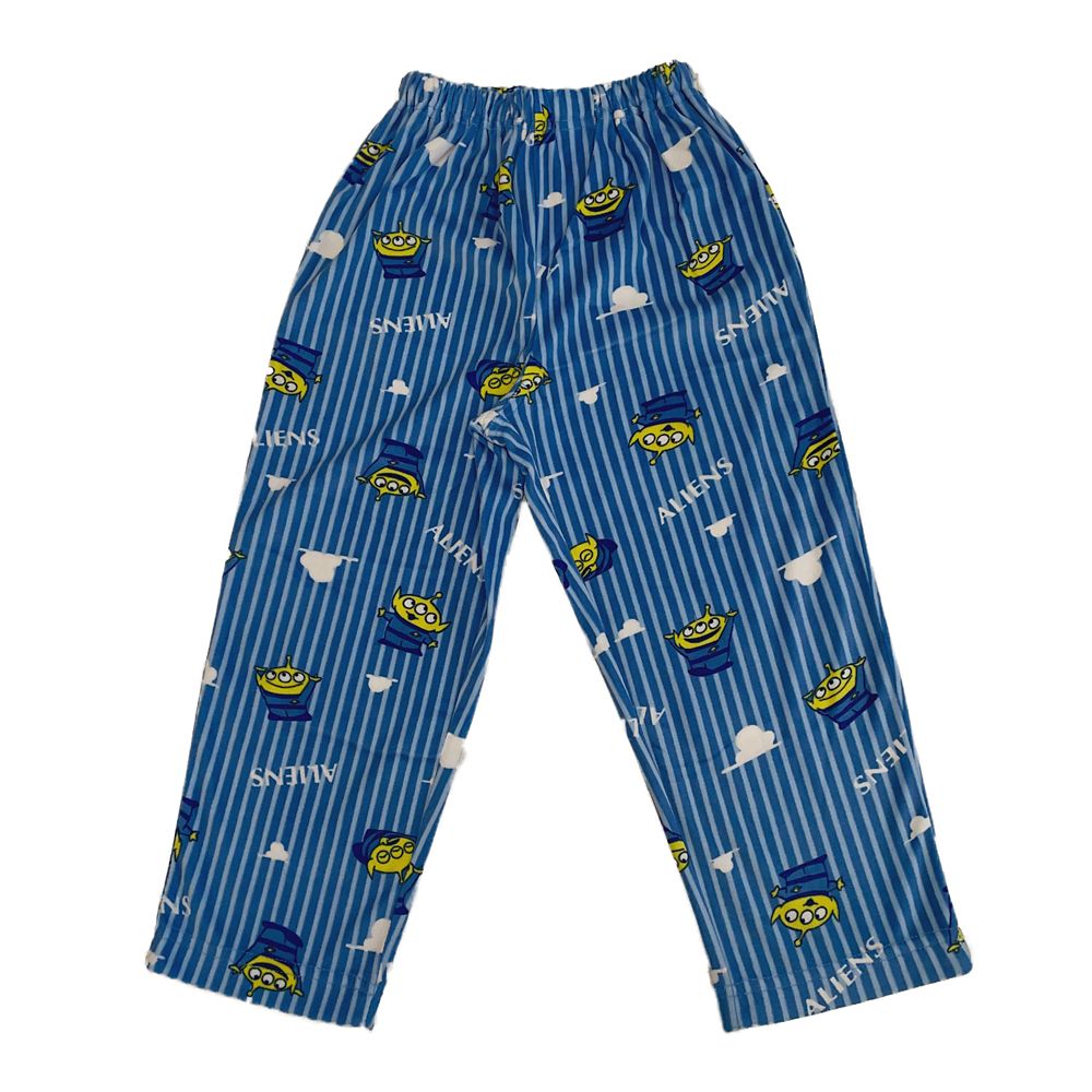 リトル・グリーン・メン キッズ用ベロアストライプシャツパジャマ