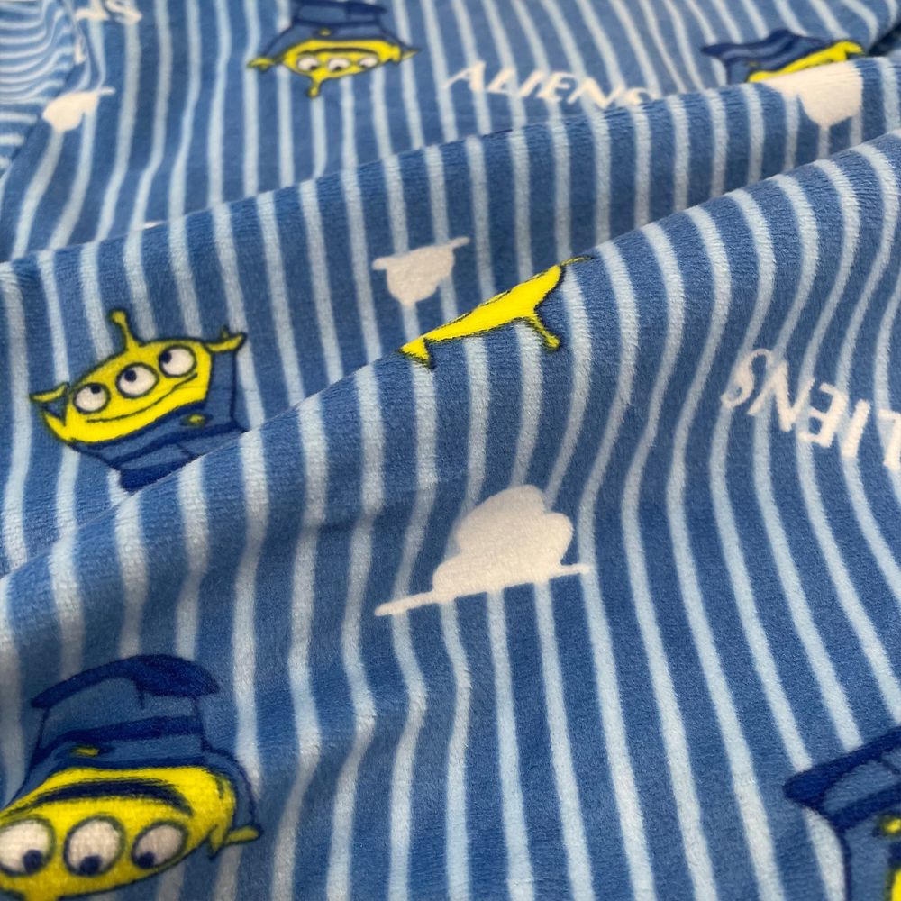 リトル・グリーン・メン キッズ用ベロアストライプシャツパジャマ