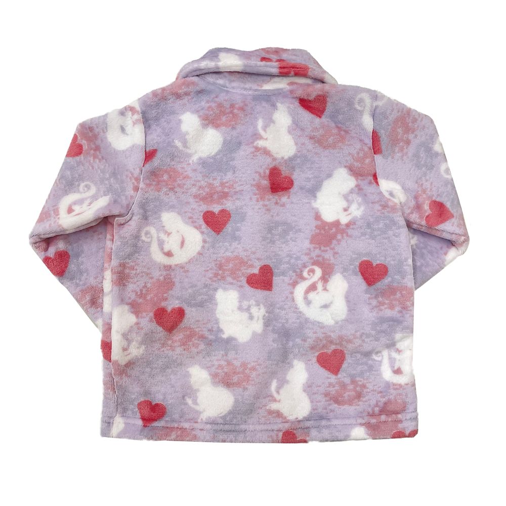 プリンセス キッズ用フランネルフリース シルエット柄シャツパジャマ