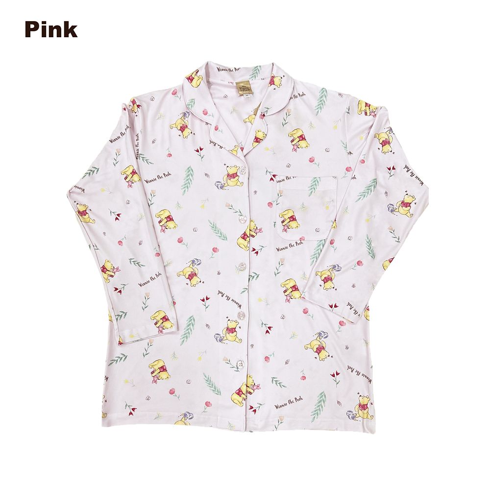 プー ストレッチ天竺総柄シャツパジャマ