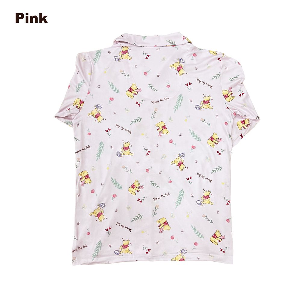 プー ストレッチ天竺総柄シャツパジャマ