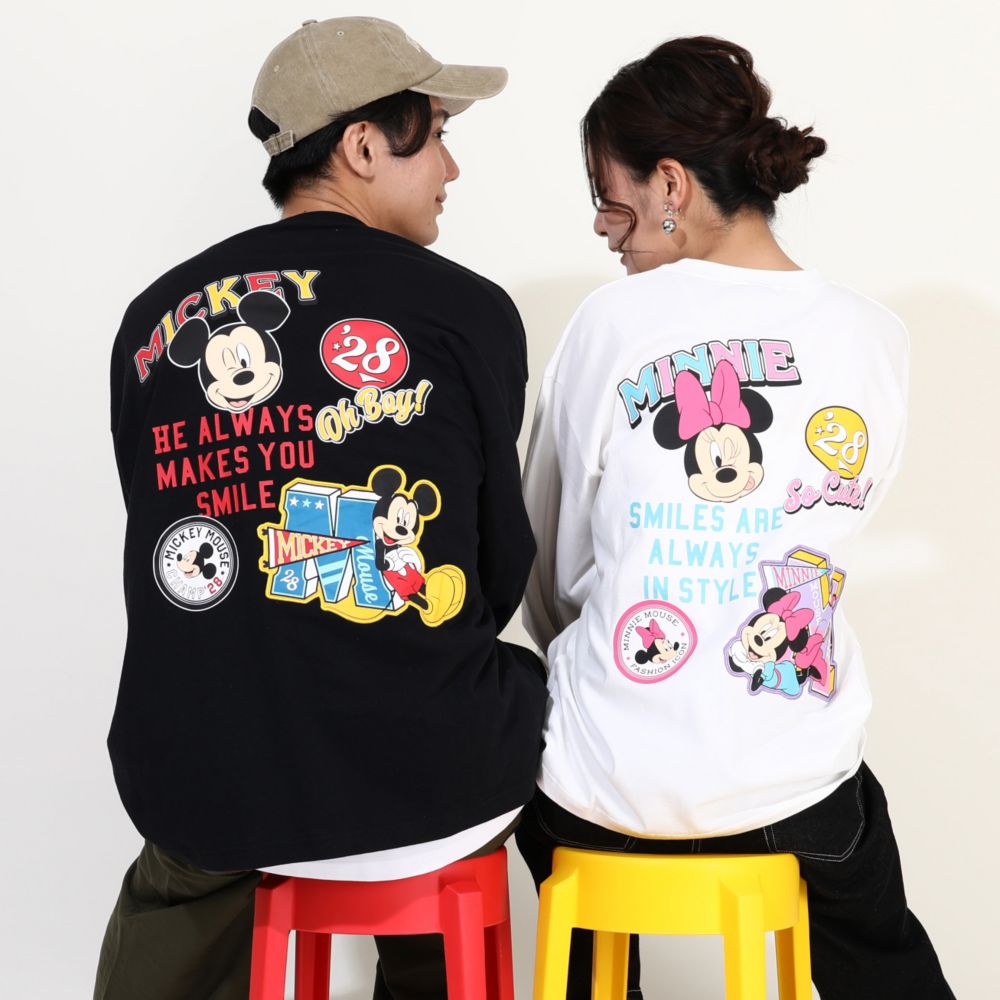 【ベビードール】ミニー 親子お揃い デニムポケットロンT 9688A / 大人 ユニセックス 男女兼用 リンクコーデ ペアルック 親子コーデ トップス 長袖 Tシャツ クルーネック カットソー 天竺素材 春秋冬