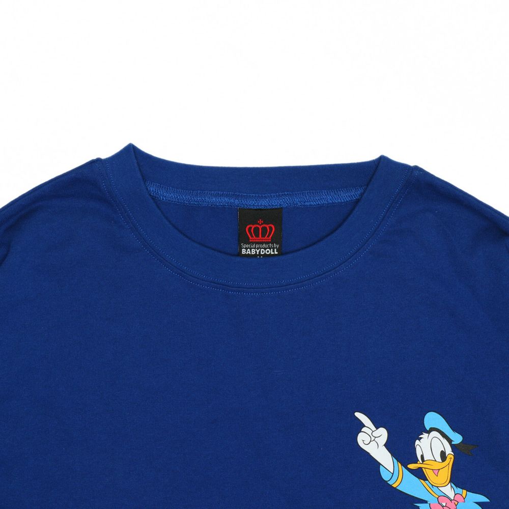 【ベビードール】ミニー 親子お揃い デニムポケットロンT 9688A / 大人 ユニセックス 男女兼用 リンクコーデ ペアルック 親子コーデ トップス 長袖 Tシャツ クルーネック カットソー 天竺素材 春秋冬