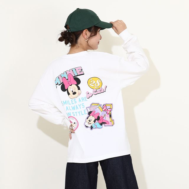 【ベビードール】ミニー 親子お揃い デニムポケットロンT 9688A / 大人 ユニセックス 男女兼用 リンクコーデ ペアルック 親子コーデ トップス 長袖 Tシャツ クルーネック カットソー 天竺素材 春秋冬