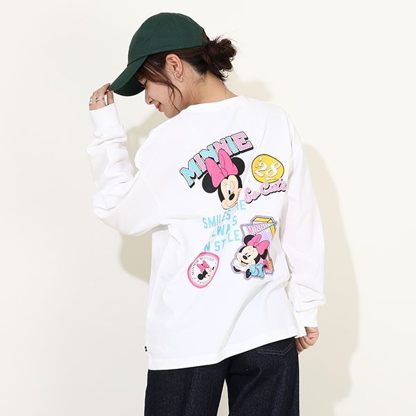 【ベビードール】ミニー 親子お揃い デニムポケットロンT 9688A / 大人 ユニセックス 男女兼用 リンクコーデ ペアルック 親子コーデ トップス 長袖 Tシャツ クルーネック カットソー 天竺素材 春秋冬