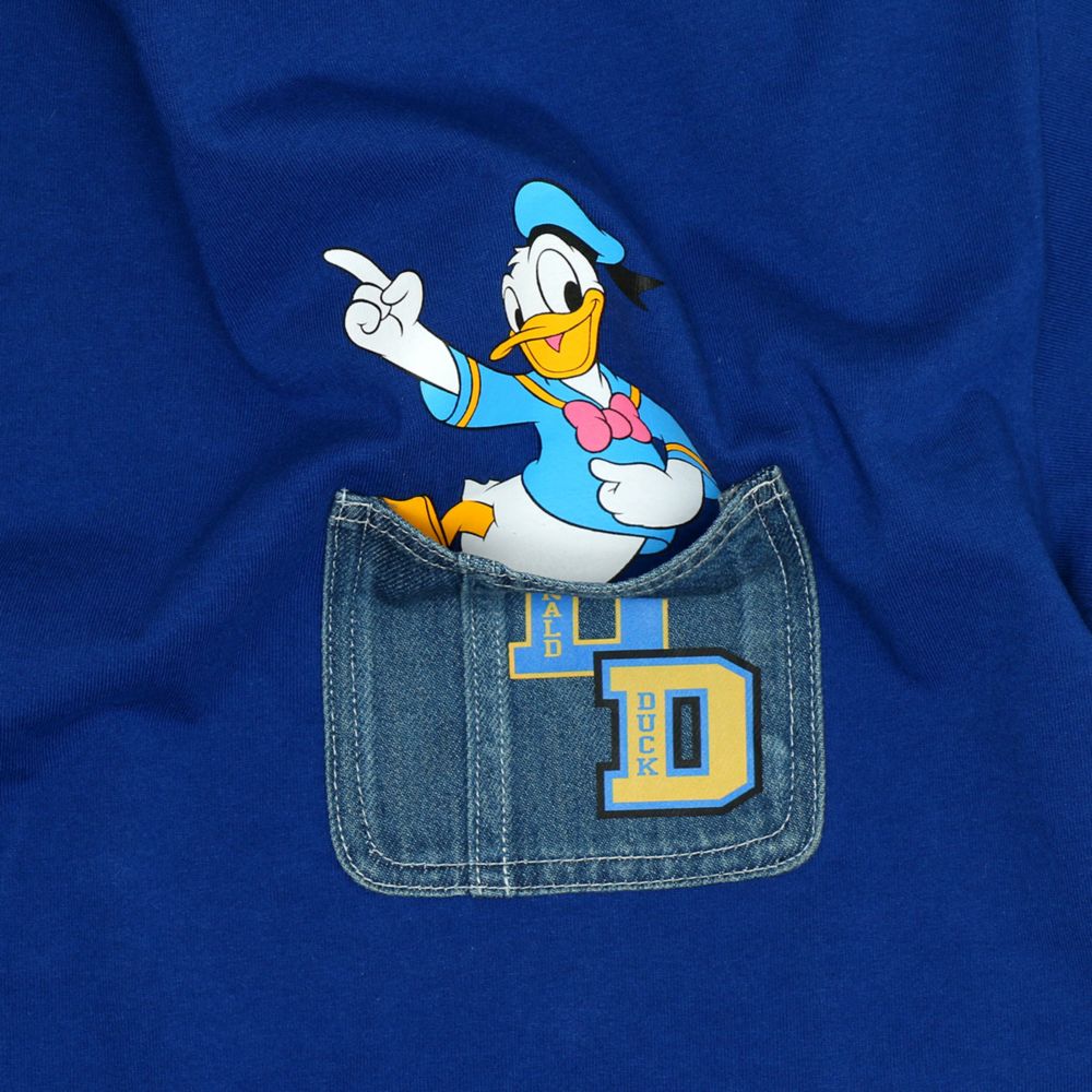 【ベビードール】ドナルド 親子お揃い デニムポケットロンT 9688A / 大人 ユニセックス 男女兼用 リンクコーデ ペアルック 親子コーデ トップス 長袖 Tシャツ クルーネック カットソー 天竺素材 春秋冬