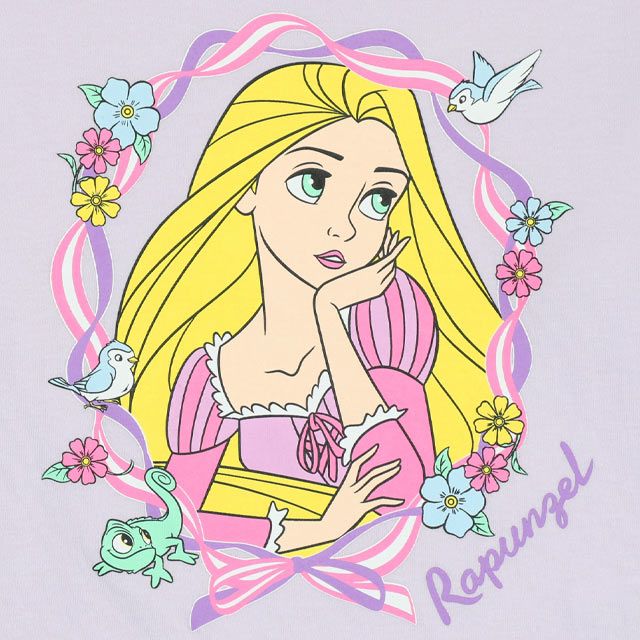 【ベビードール】ラプンツェル プリンセス / チュール袖ロンT 9689K / キッズ トップス 長袖 ボリューム袖 ドットチュール お姫様 ガーリー