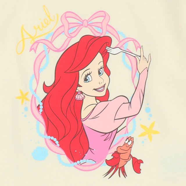 【ベビードール】アリエル プリンセス / チュール袖ロンT 9689K / キッズ トップス 長袖 ボリューム袖 ドットチュール お姫様 ガーリー