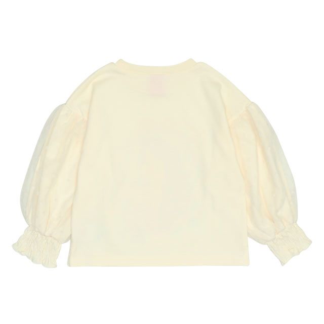 【ベビードール】アリエル プリンセス / チュール袖ロンT 9689K / キッズ トップス 長袖 ボリューム袖 ドットチュール お姫様 ガーリー