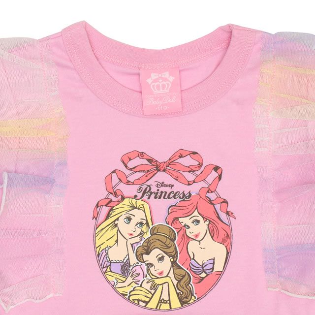 【ベビードール】プリンセス / ドッキングワンピース 9690K / ベル アリエル ラプンツェル キッズ 長袖 スカート チュール フリル ガーリー お姫様