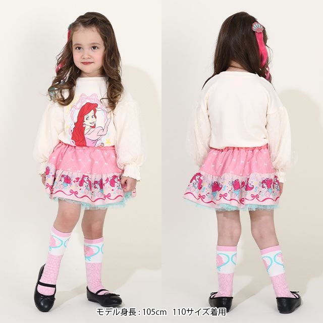 【ベビードール】アリエル プリンセス / ボリュームスカート 9692K / キッズ ボトム スカート インナーパンツ付き ウエスト総ゴム ゴム穴付き お姫様 ガーリー