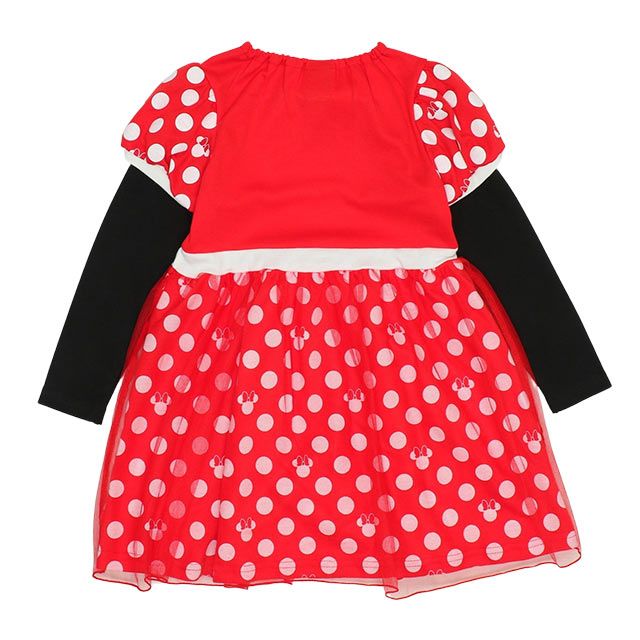【ベビードール】ミニー なりきるワンピース 8724K / ベビーサイズ キッズ 長袖 ワンピ スカート 仮装 コスチューム コスプレ ガーリー