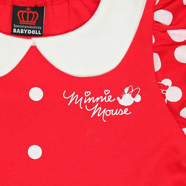 【ベビードール】ミニー なりきるワンピース 8724K / ベビーサイズ キッズ 長袖 ワンピ スカート 仮装 コスチューム コスプレ ガーリー