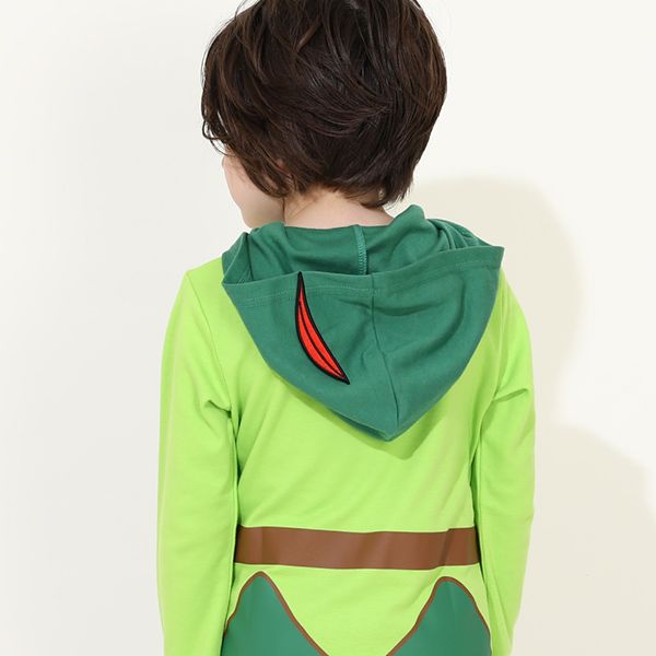 【ベビードール】ピーター・パン なりきるパーカー&ロングパンツ セットアップ 9749K / ベビーサイズ キッズ 長袖 長ズボン 上下セット ウエスト総ゴム ゴム穴付き 仮装 コスチューム コスプレ