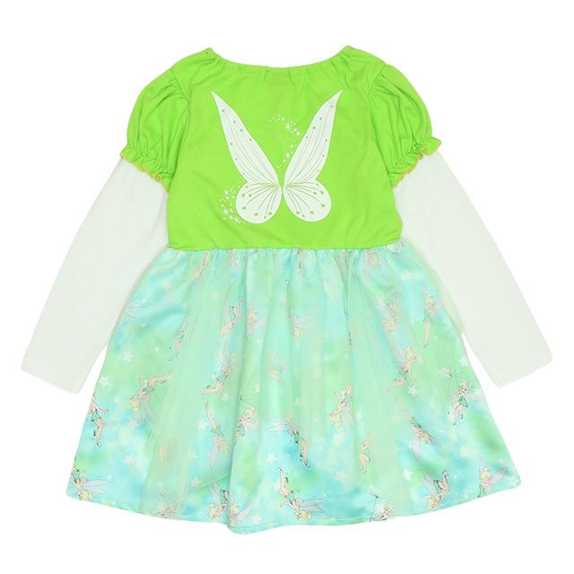【ベビードール】ティンカーベル なりきるワンピース 8724K / ベビーサイズ キッズ 長袖 ワンピ スカート 仮装 コスチューム コスプレ ガーリー