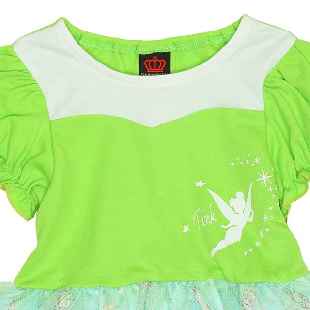 【ベビードール】ティンカーベル なりきるワンピース 8724K / ベビーサイズ キッズ 長袖 ワンピ スカート 仮装 コスチューム コスプレ ガーリー