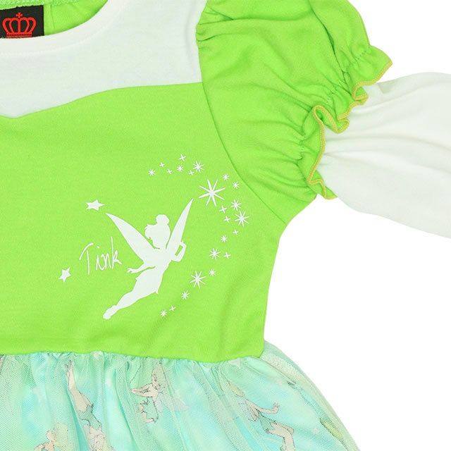 【ベビードール】ティンカーベル なりきるワンピース 8724K / ベビーサイズ キッズ 長袖 ワンピ スカート 仮装 コスチューム コスプレ ガーリー