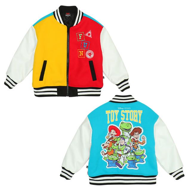 【ベビードール】バズ・ライトイヤー ウッディ ジェシー レックス リトル・グリーン・メン 親子お揃い トイ・ストーリー 配色スタジャン 9807K