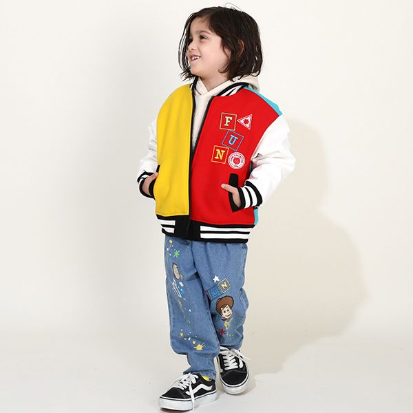 【ベビードール】バズ・ライトイヤー ウッディ ジェシー レックス リトル・グリーン・メン 親子お揃い トイ・ストーリー 配色スタジャン 9807K