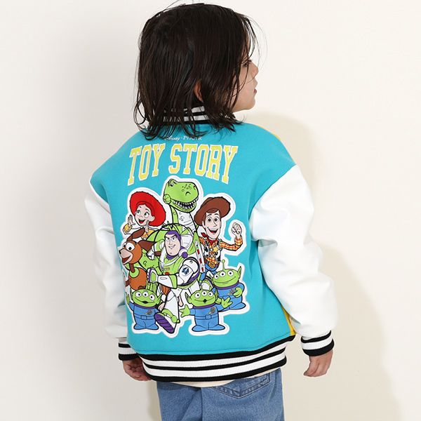 【ベビードール】バズ・ライトイヤー ウッディ ジェシー レックス リトル・グリーン・メン 親子お揃い トイ・ストーリー 配色スタジャン 9807K