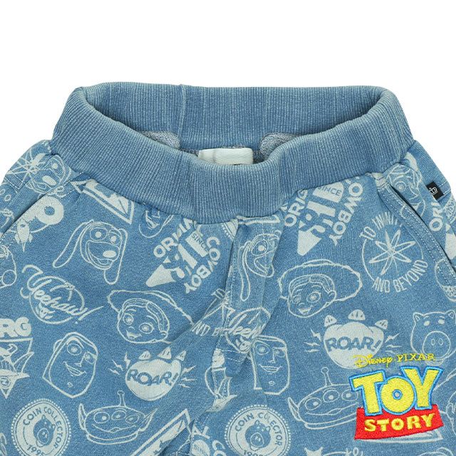 【ベビードール】ウッディ バズ・ライトイヤー ジェシー エイリアン レックス トイ・ストーリー 総柄 ニットデニム ロングパンツ 9808K キッズ 男の子 女の子