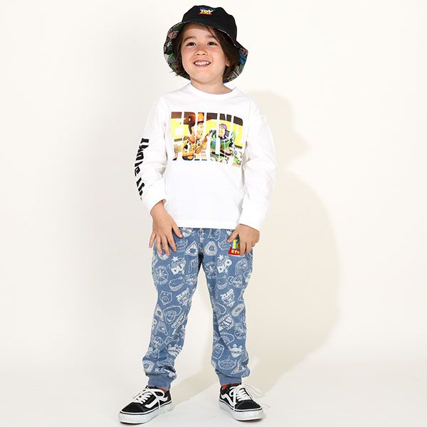 【ベビードール】ウッディ バズ・ライトイヤー トイ・ストーリー レタリング ロンT 9809K キッズ 男の子 女の子