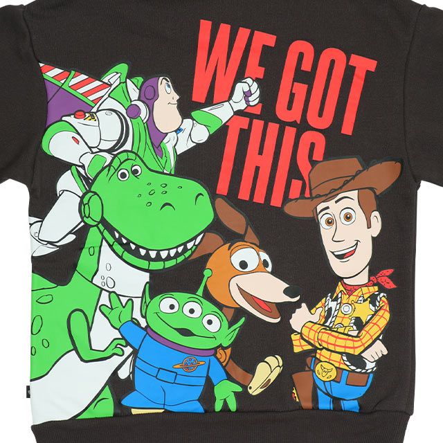 【ベビードール】ウッディ バズ・ライトイヤー レックス エイリアン 親子お揃い トイ・ストーリー バックプリント パーカー 9810K キッズ 男の子 女の子