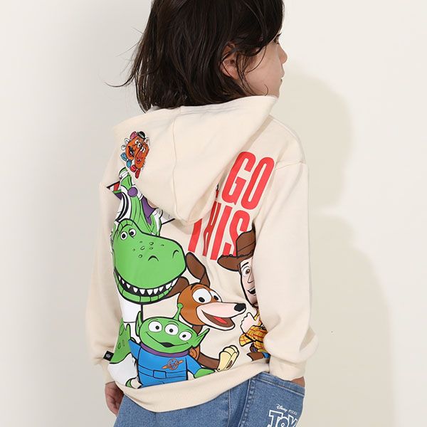【ベビードール】ウッディ バズ・ライトイヤー レックス エイリアン 親子お揃い トイ・ストーリー バックプリント パーカー 9810K キッズ 男の子 女の子