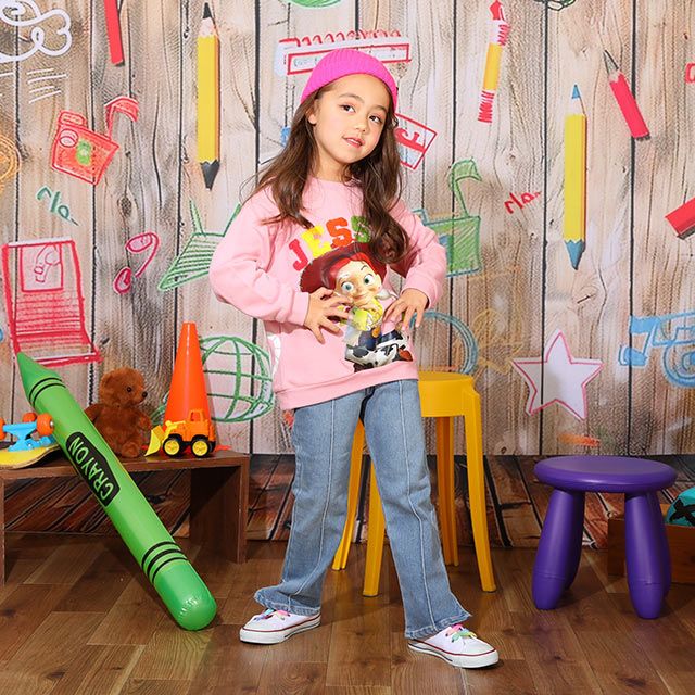 【ベビードール】ジェシー キャラクターサガラロゴトレーナー 9811K / ベビーサイズ キッズ トップス 長袖 カレッジ風ロゴ 春秋冬