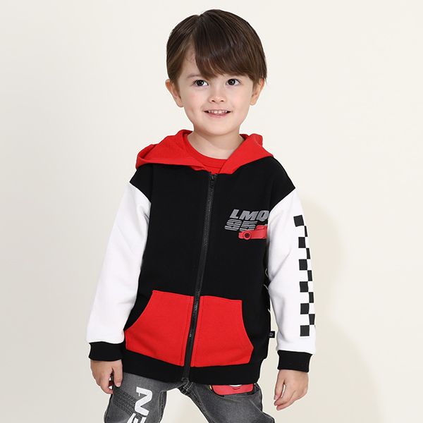 【ベビードール】カーズ なりきる フード ジップパーカー 9814K / ベビーサイズ キッズ トップス アウター 羽織り 長袖 春秋冬 ライトニング・マックィーン