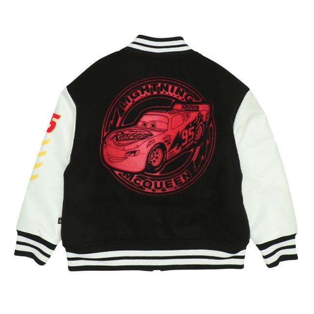 【ベビードール】カーズ スタジャン 9815K / ベビーサイズ キッズ トップス アウター 羽織 ジャンパー ジャケット ブルゾン 90cmのみファスナーガード付き ライトニング・マックィーン