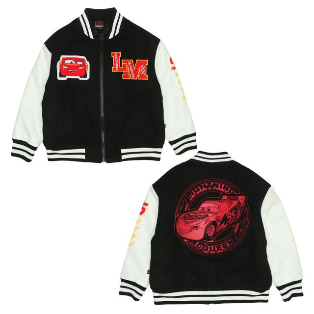 【ベビードール】カーズ スタジャン 9815K / ベビーサイズ キッズ トップス アウター 羽織 ジャンパー ジャケット ブルゾン 90cmのみファスナーガード付き ライトニング・マックィーン