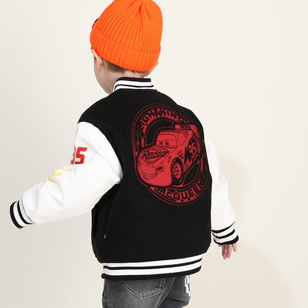 【ベビードール】カーズ スタジャン 9815K / ベビーサイズ キッズ トップス アウター 羽織 ジャンパー ジャケット ブルゾン 90cmのみファスナーガード付き ライトニング・マックィーン