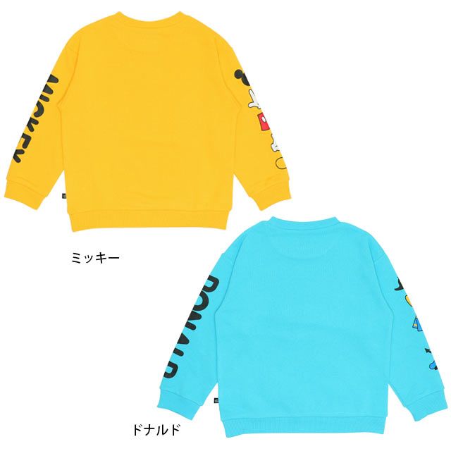 【ベビードール】ミッキー 親子お揃い BIGフェイス トレーナー 9843K / ベビーサイズ キッズ リンクコーデ ペアルック 親子コーデ トップス 長袖 トレーナー
