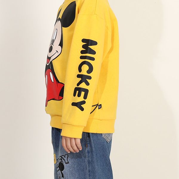 【ベビードール】ミッキー 親子お揃い BIGフェイス トレーナー 9843K / ベビーサイズ キッズ リンクコーデ ペアルック 親子コーデ トップス 長袖 トレーナー