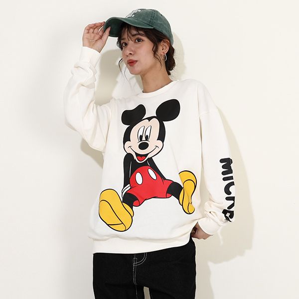 【ベビードール】ミッキー 親子お揃い BIGフェイス トレーナー 9843A 大人 ユニセックス 男女兼用 レディース メンズ