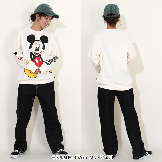 【ベビードール】ミッキー 親子お揃い BIGフェイス トレーナー 9843A 大人 ユニセックス 男女兼用 レディース メンズ