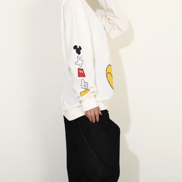 【ベビードール】ミッキー 親子お揃い BIGフェイス トレーナー 9843A 大人 ユニセックス 男女兼用 レディース メンズ