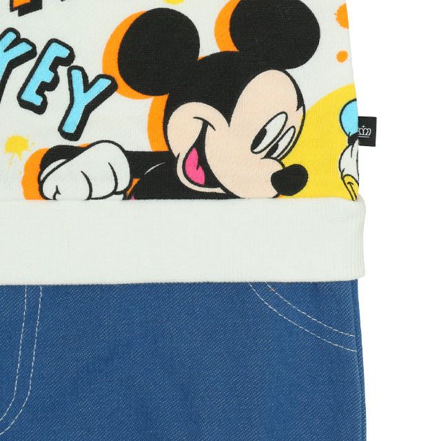 【ベビードール】ミッキー ドナルド 総柄ロンパース 9844B 新生児 男の子 女の子