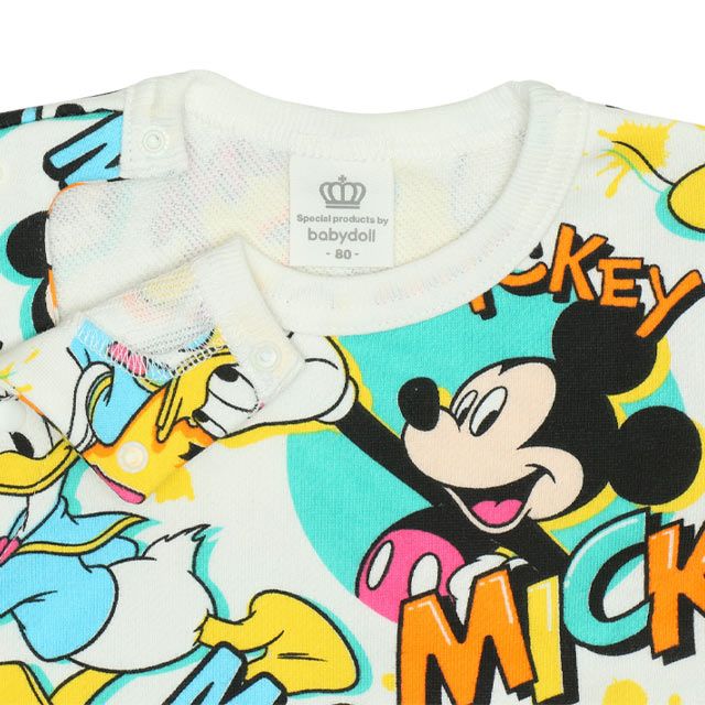 【ベビードール】ミッキー ドナルド 総柄ロンパース 9844B 新生児 男の子 女の子