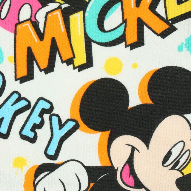 【ベビードール】ミニー デイジー 総柄ロンパース 9844B / 赤ちゃん リンクコーデ ペアルック 親子コーデ 出産祝い 贈り物 プレゼント ベビー服 つなぎ 長袖 スウェット素材