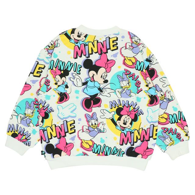 【ベビードール】ミニー デイジー 親子お揃い 総柄トレーナー 9845K / ベビーサイズ キッズ リンクコーデ ペアルック 親子コーデ トップス 長袖 トレーナー