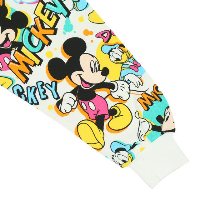 【ベビードール】ミッキー ドナルド 親子お揃い 総柄トレーナー 9845A レディース メンズ