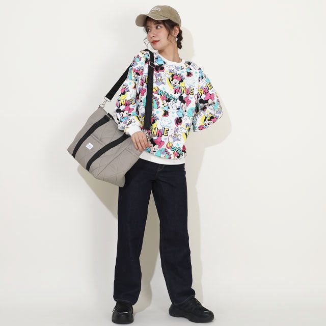 【ベビードール】ミニー デイジー 親子お揃い 総柄トレーナー 9845A レディース メンズ