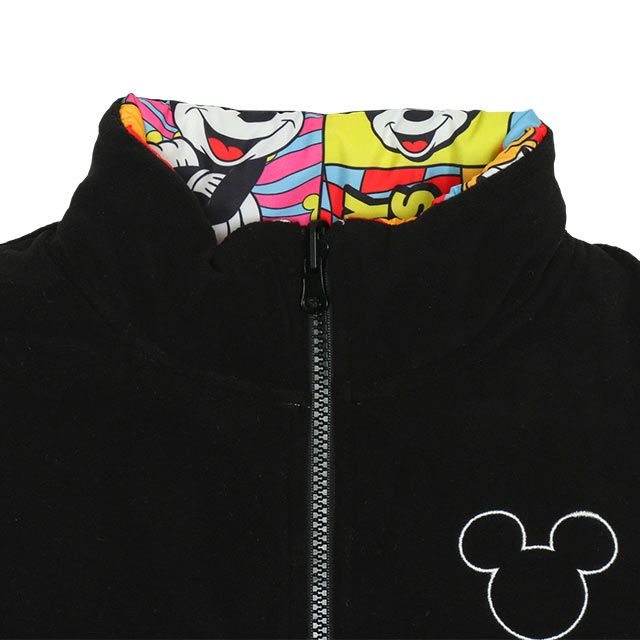 【ベビードール】ミッキーフレンズ リバーシブル中綿ベスト 9846K / ベビーサイズ キッズ トップス アウター ベスト 袖なし ノースリーブ ボア素材 フリース 秋冬 あったか 防寒 ミッキー ミニー ドナルド デイジー プルート グーフィー