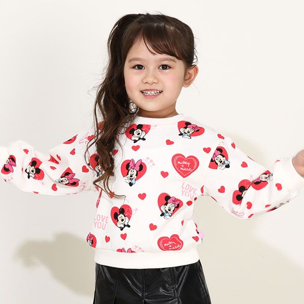 【ベビードール】ミニー ハート総柄 トレーナー 9851K ベビー キッズ 男の子 女の子